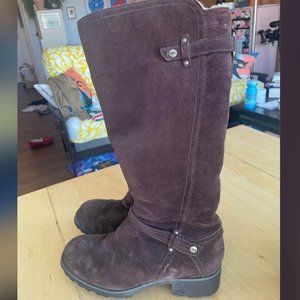 UGG Australia 1917 Suede Shearling Lined Boots, Size 7.5, Brown